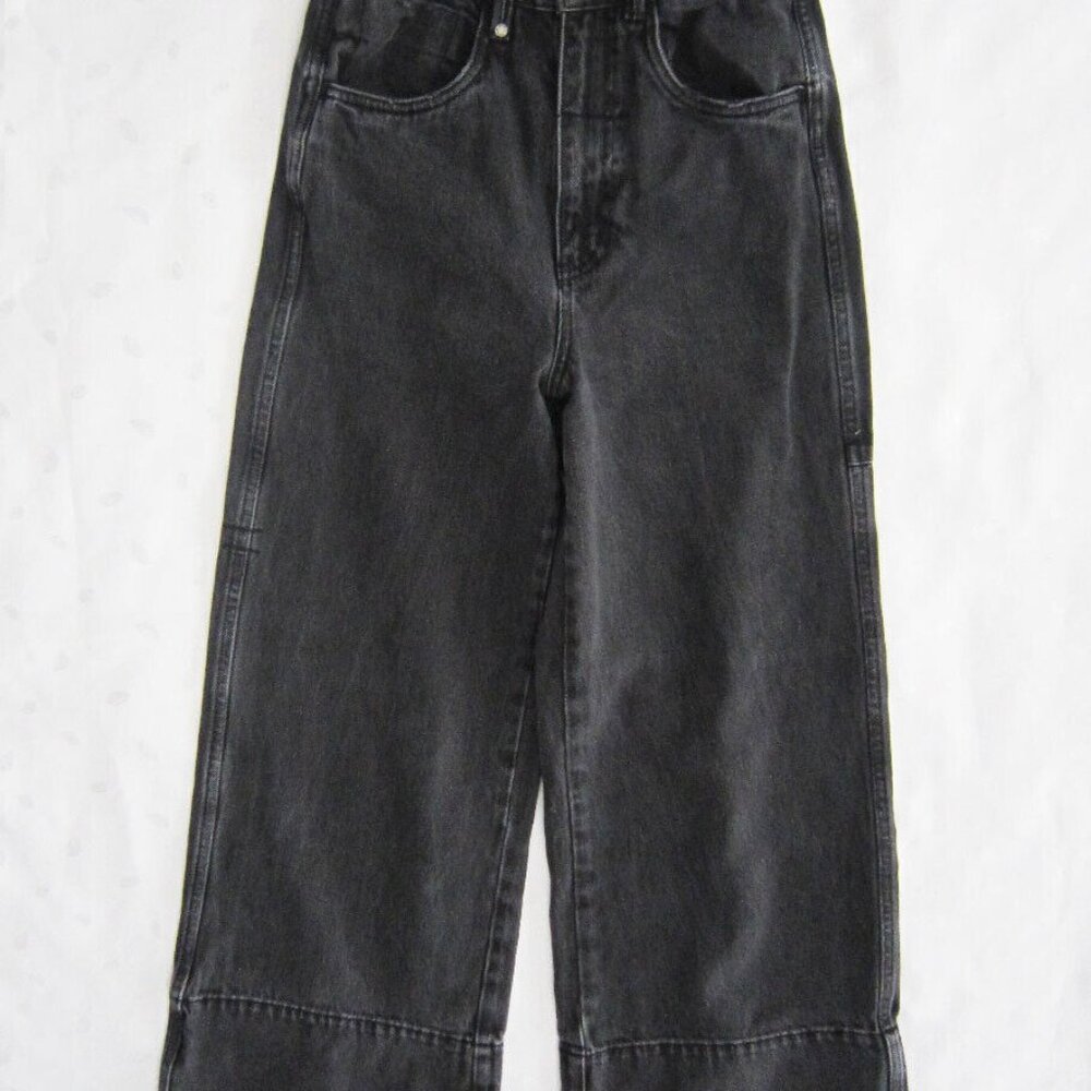 Thrills Canyon Jeans high-waisted wide leg black jeans size 26 - Picture 5 of 7